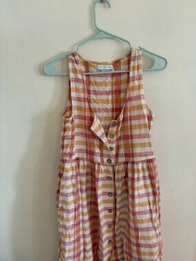 Urban Outfitters sleeveless button down tiered midi dress